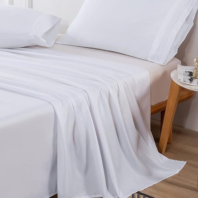 Lirex 2-Pack Queen Size Flat Sheet Set, Ultra-Soft Brushed 1800 Microfiber - Image 7