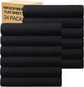 GOLD TEXTILES Twin Flat Sheet 24 Pack – Brushed Microfiber Top Sheets by GOLDTEXTILES