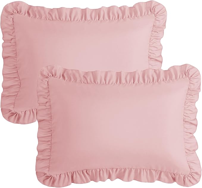 KKJIAF King Size Pillow Cases Set of 2, Light Pink, Envelope Closure, Fade - Image 7