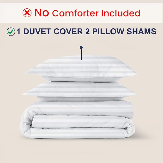 Kotton Culture 120"x98" 3 Pc Oversized King Duvet Cover Set 100% Egyptian Cotton - Image 2