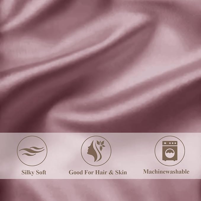 Standard Satin Pillowcase for Hair 2pc, Similar to Silk Pillow Cases, Easier - Image 5