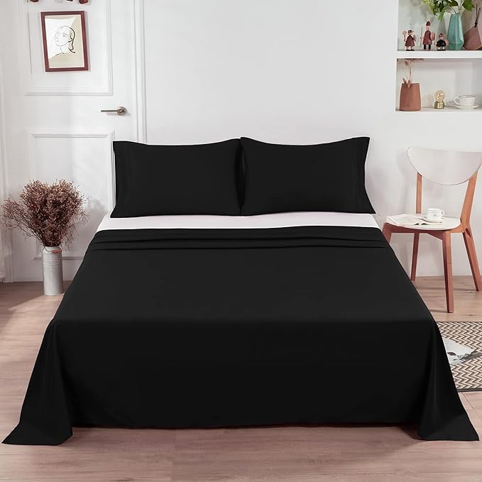 Lirex 2-Pack Queen Size Flat Sheet Set, Ultra-Soft Brushed 1800 Microfiber - Image 6