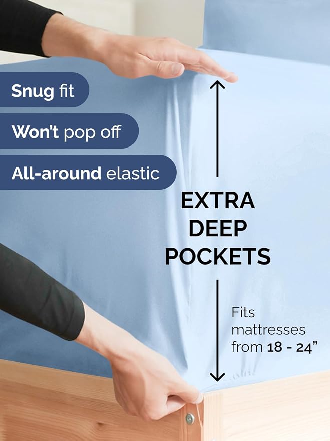 Extra Deep Twin XL Fitted Sheet - Image 2