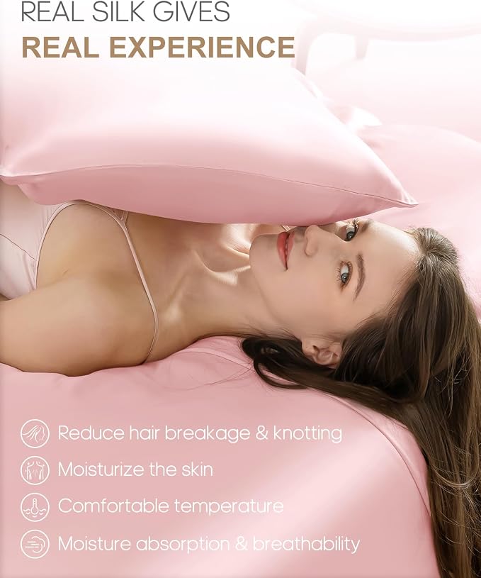 THXSILK Silk Pillowcase for Hair and Skin, 22 Momme 100% Mulberry Silk Grade - Image 3
