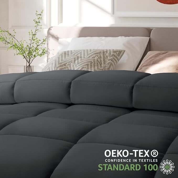 COHOME Premium Full Size Comforter, All-Season Quilted Down Alternative Duvet - Image 6