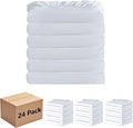 White Bulk King Fitted Sheet Only Deep Pocket 24 Pack, Quick Sort Bottom Bed by Culve