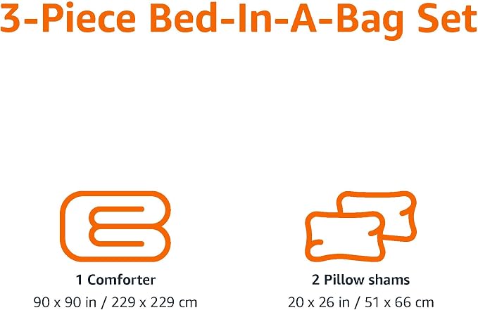 Amazon Basics 3-Piece Microfiber Kids' All Season Comforter and Pillow Sham Set - Image 3