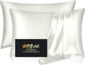 Silk Pillowcase 2 Pack, Natural Mulberry Silk Pillow Case, Anti Acne Silk by HOME