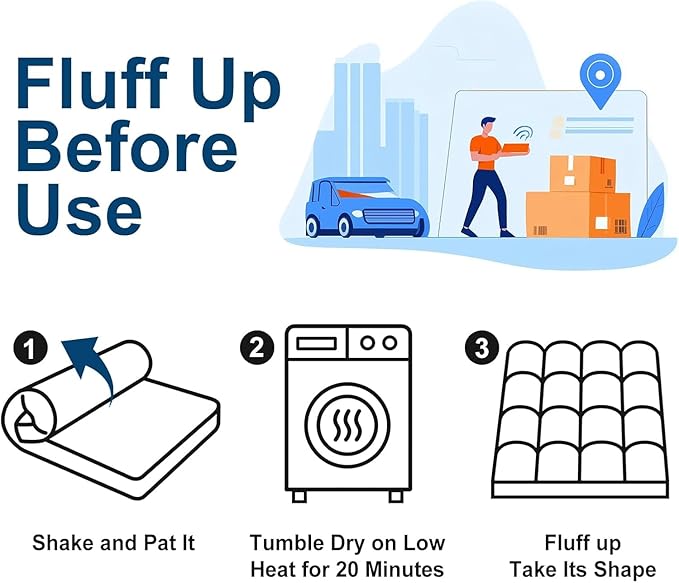 COONP Full Mattress Topper, Extra Thick Pillowtop, Cooling Plush Mattress Pad - Image 6