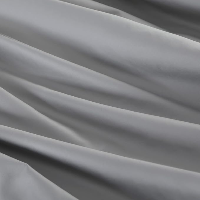 100% Egyptian Cotton Fitted Sheet King Size Gray, 600 Thread Count, 8-16" Deep - Image 9