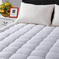LEISURE TOWN Cotton Mattress Pad Queen Size Fitted Quilted Mattress Cover by LEISURETOWN