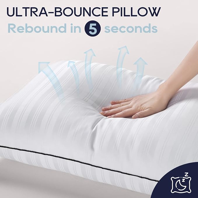 downluxe Bed Pillows Queen Size Set of 2 - Image 4