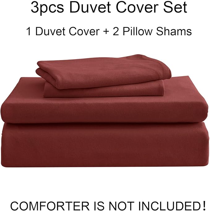 PURE ERA Jersey Knit Duvet Cover Set 100% T-Shirt Cotton Super Soft Comfy 3pc - Image 6