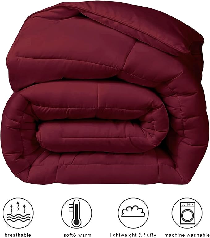 COHOME Premium King Size Comforter, All-Season Quilted Down Alternative Duvet - Image 2