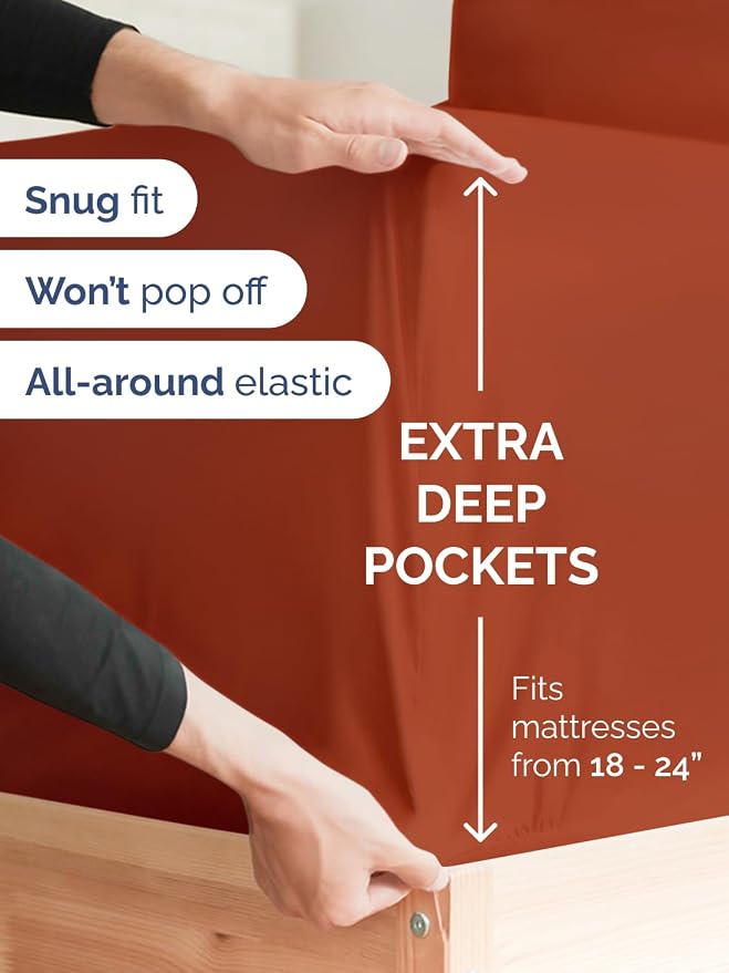 Extra Deep Full Fitted Sheet - Image 2
