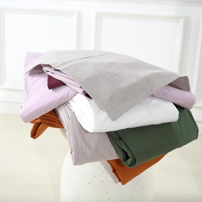 NEXHOME PRO Cotton Duvet Cover Oversized Queen 98"x98" Linen Look Textured - Image 6