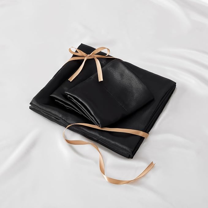 BEDELITE Satin Fitted Sheet and Pillowcases Set, Luxury Soft Similar to Silk - Image 6