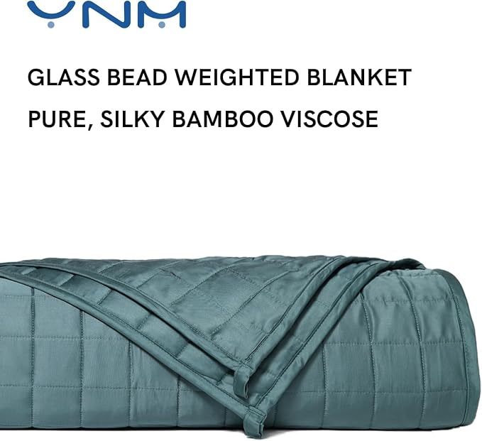 YnM Cooling Weighted Blanket for Adults, 7lbs Heavy Bed Throw for One Person of - Image 2