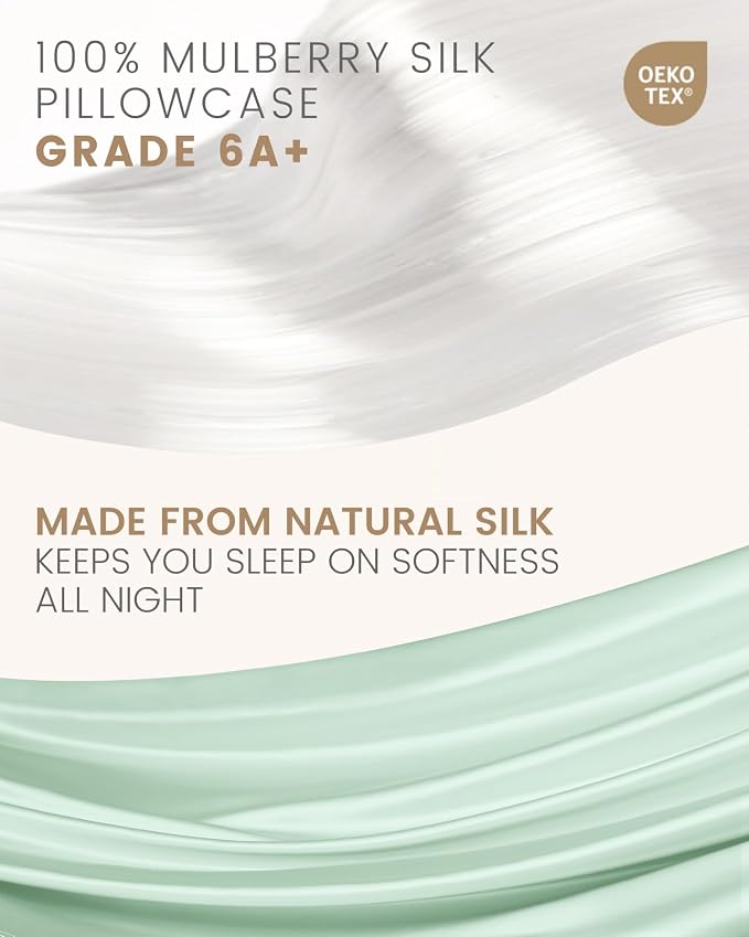 THXSILK Set of 2 100% Mulberry Silk Pillowcase - Image 2