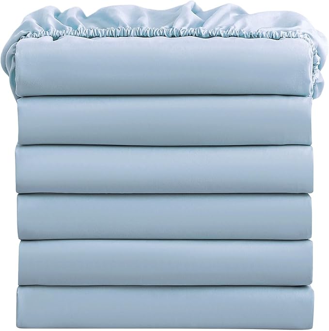 FreshCulture King Fitted Sheets, Bulk Pack of 6, Deep Pocket, Soft Microfiber by FreshCulture