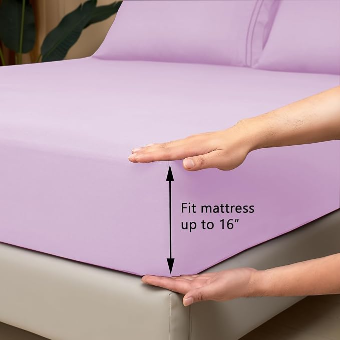 Mejoroom Bed Sheets Set, Extra Soft Luxury Full Sheets - Image 3