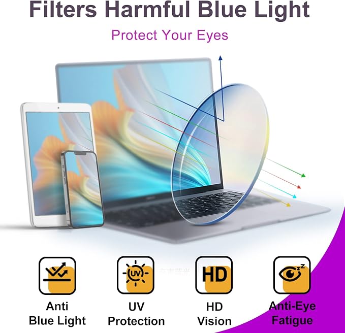 VISOONE Blue Light Blocking Glasses Square - Image 7