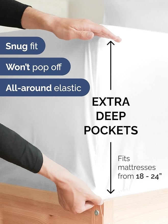Extra Deep Split King Fitted Sheet - Image 2