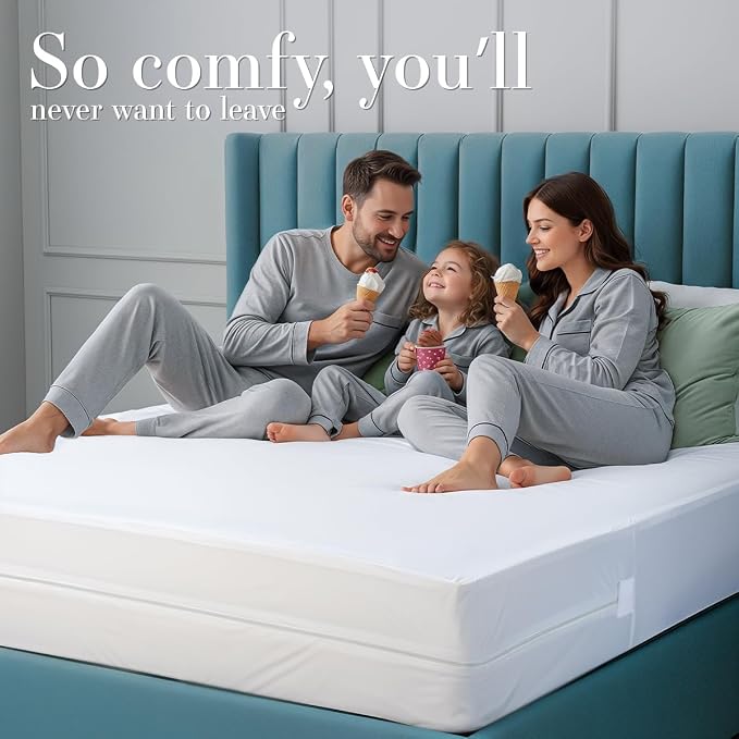 Utopia Bedding Mattress Protector Zippered California King Size, 100% - Image 8