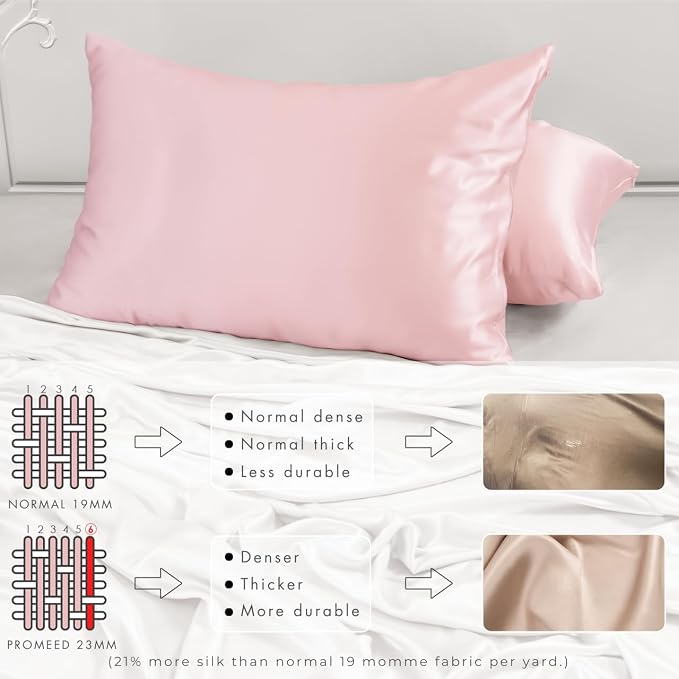 PROMEED 100% Silk Pillowcase Set of 2 - Image 4