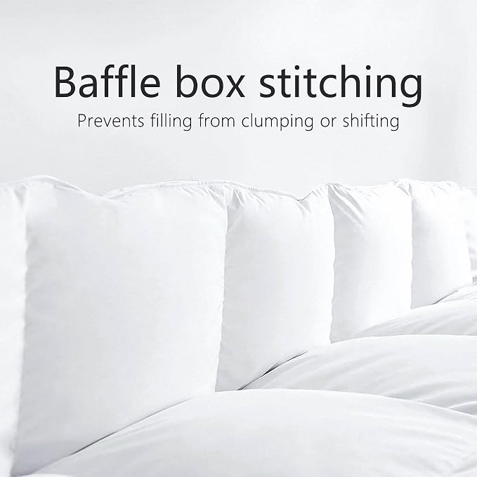 TEXARTIST Premium 2100 Series Queen Comforter All Season Breathable White - Image 3
