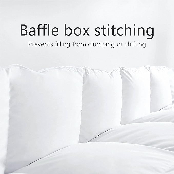 TEXARTIST Premium 2100 Series King Comforter All Season Breathable White - Image 3