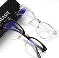 Blue Light Blocking Glasses Vintage Half Frame UV Clear Lens Anti Eyestrain by AOMASTE