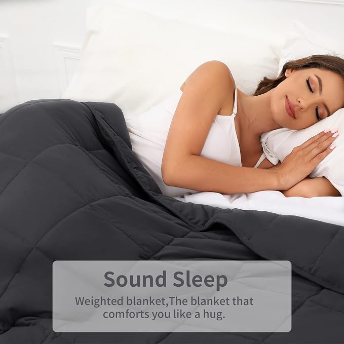 Weighted Blanket 15lbs Queen Size Dark Grey 60"x80" Weighted Blankets - Image 2