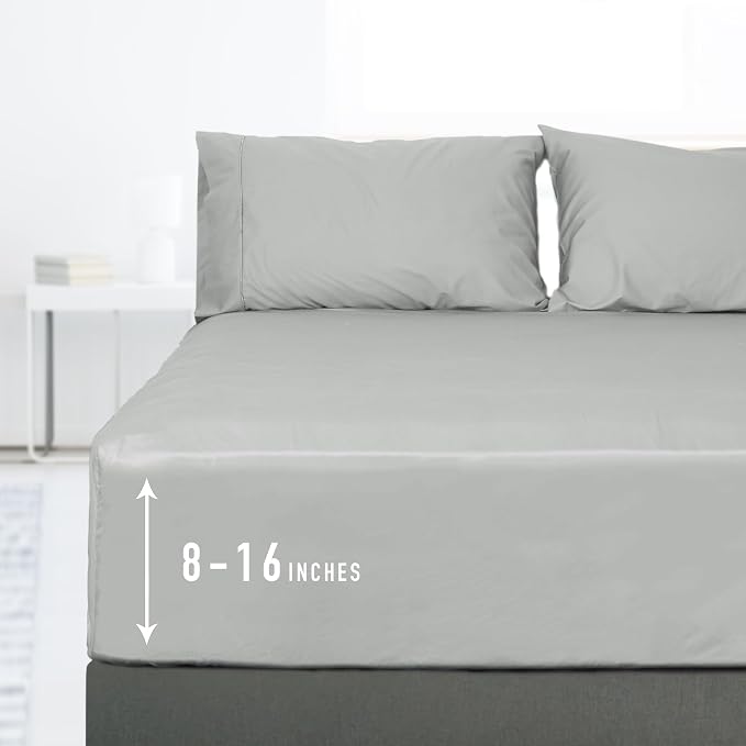 Sunflower California King Fitted Sheet, 1-Piece Deep Pocket Fitted Bottom Sheet by SunflowerHometexUS