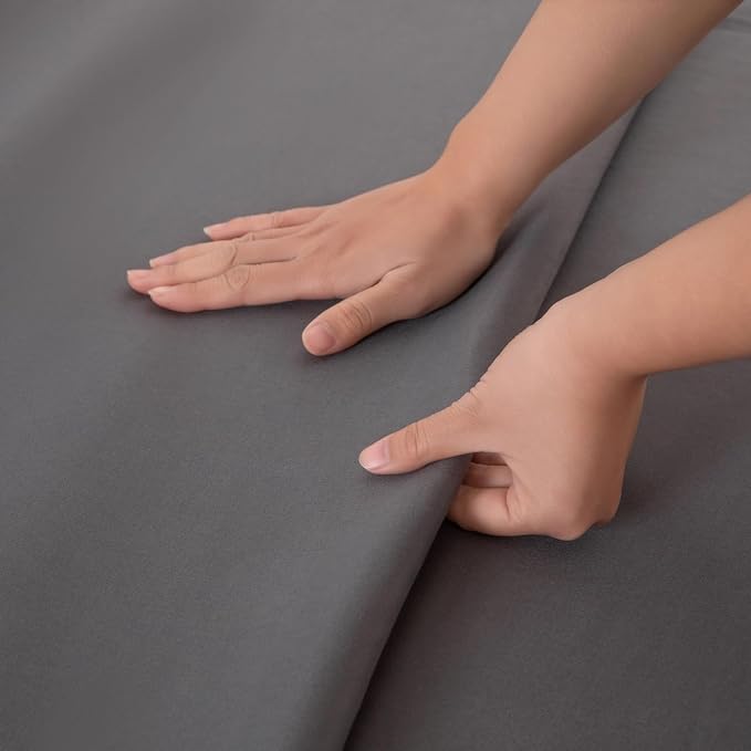 Queen Flat Sheet Only， 90x102Inch Dark Gray - Image 5