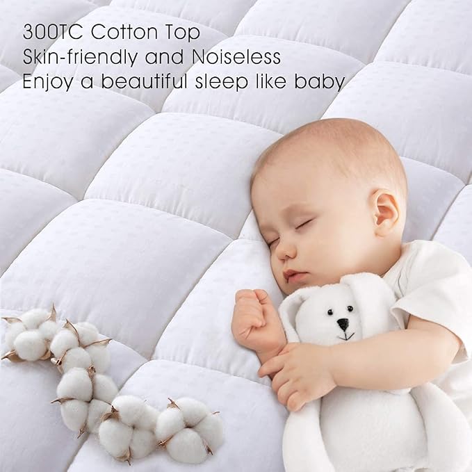 EASELAND Twin XL Mattress Pad Pillow Top Quilted Fitted Mattress - Image 4