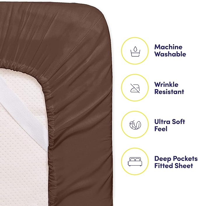 Sweet Home Collection 6 Piece 1500 Supreme Collection Brushed Microfiber Deep - Image 3
