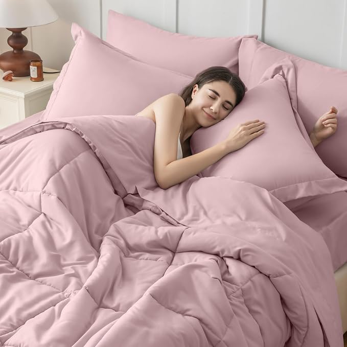 JOLLYVOGUE California King Comforter Set, Ultra-Soft Bed in a Bag Cal King Size - Image 6