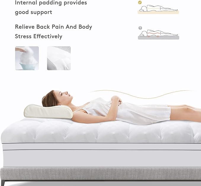 SameBed Mattress Topper King, Extra Thick Mattress Pad Cover - Image 6