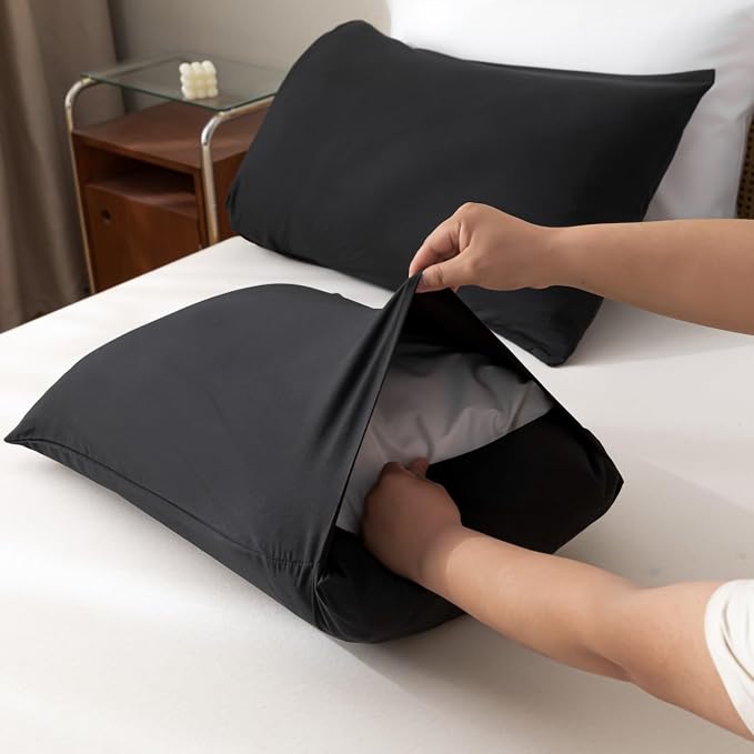 ROSGONIA Oversized King Comforter Black - Image 7