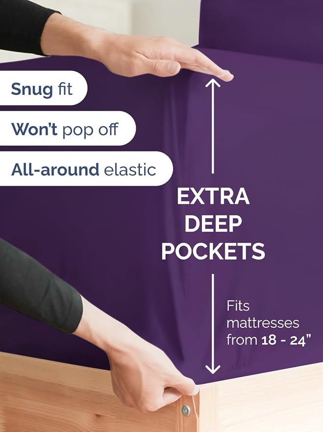 Extra Deep Full Fitted Sheet - Image 2