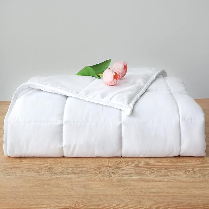 Weighted Blanket 15lbs Queen Size White 60"x80" Weighted Blankets by PRETTY+NIGHT