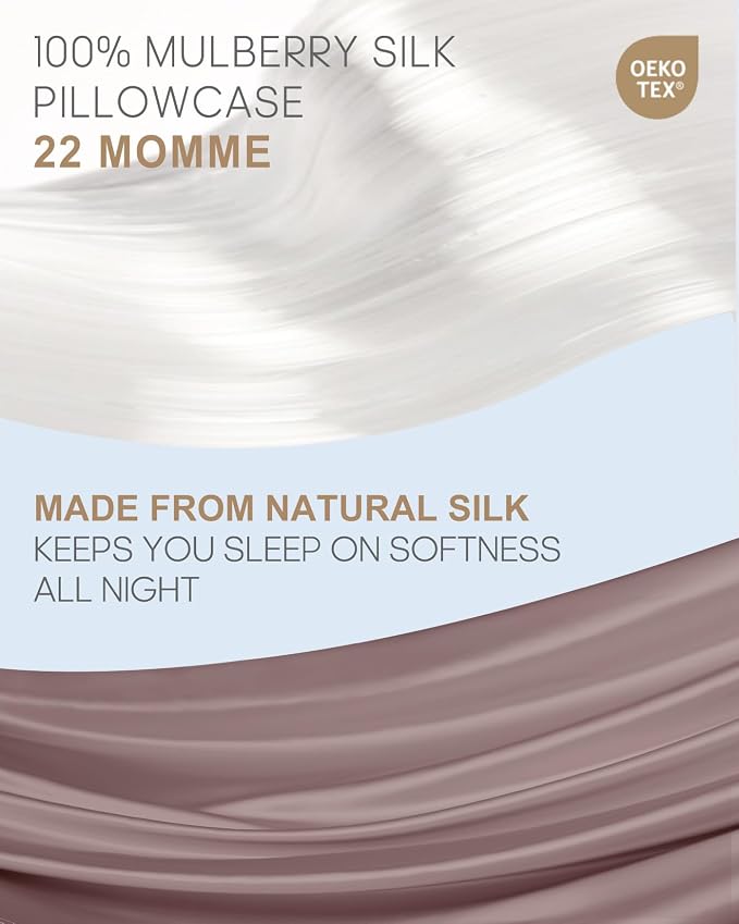 THXSILK Set of 2 22mm 100% Pure Mulberry 6A+ Silk Pillowcases - Image 2