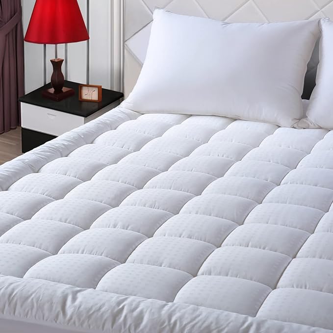 EASELAND Twin Size Mattress Pad Pillow Top Mattress Cover Quilted Fitted by EASELAND