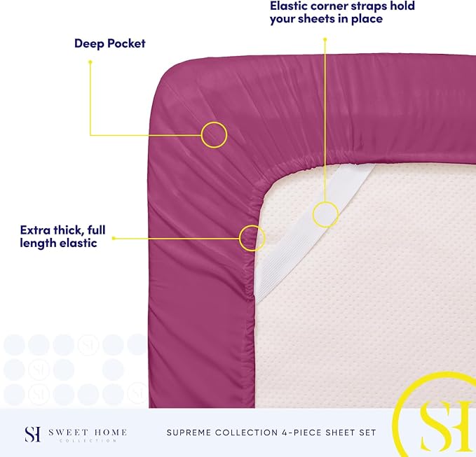 Twin Sheets - Breathable Luxury Sheets - 1800 Supreme Collection Extra Soft - Image 5