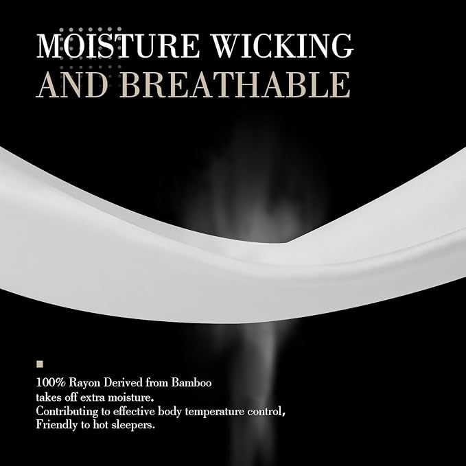 WishSmile Cooling King Pillowcases Set of 2 Breathable Cool Silky Soft Rayon - Image 5