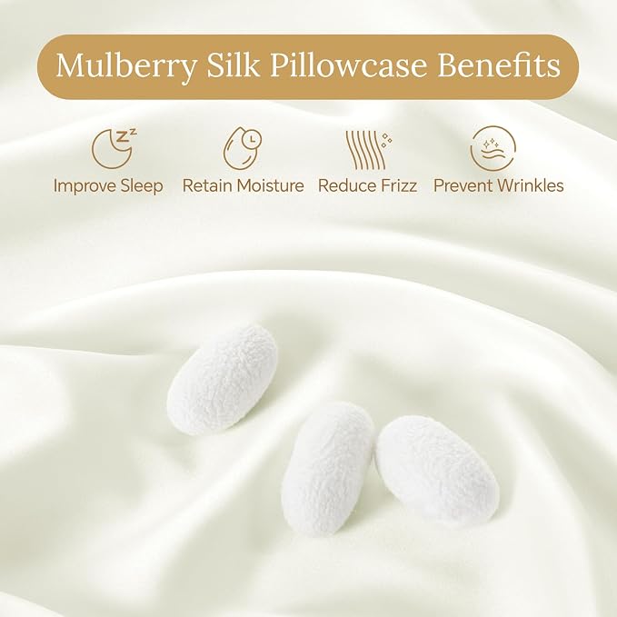 INFIIXSO Mulberry Silk Pillow Case King Size, Silk Pillowcase - Image 2