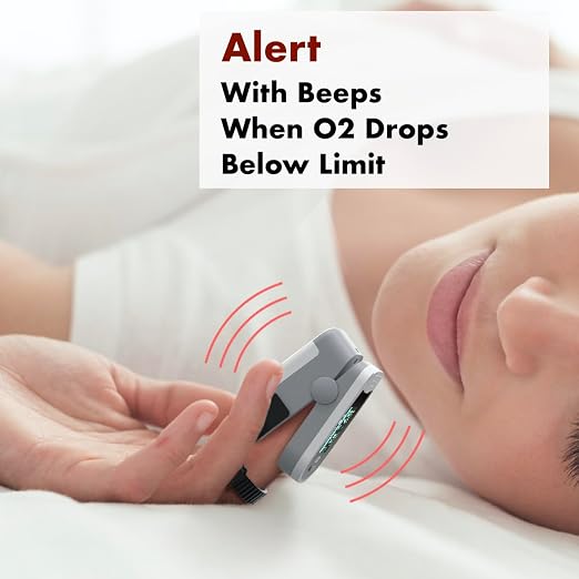 EMAY Sleep Oxygen Monitor with Built-in Recording Capability | Track Continuous - Image 3
