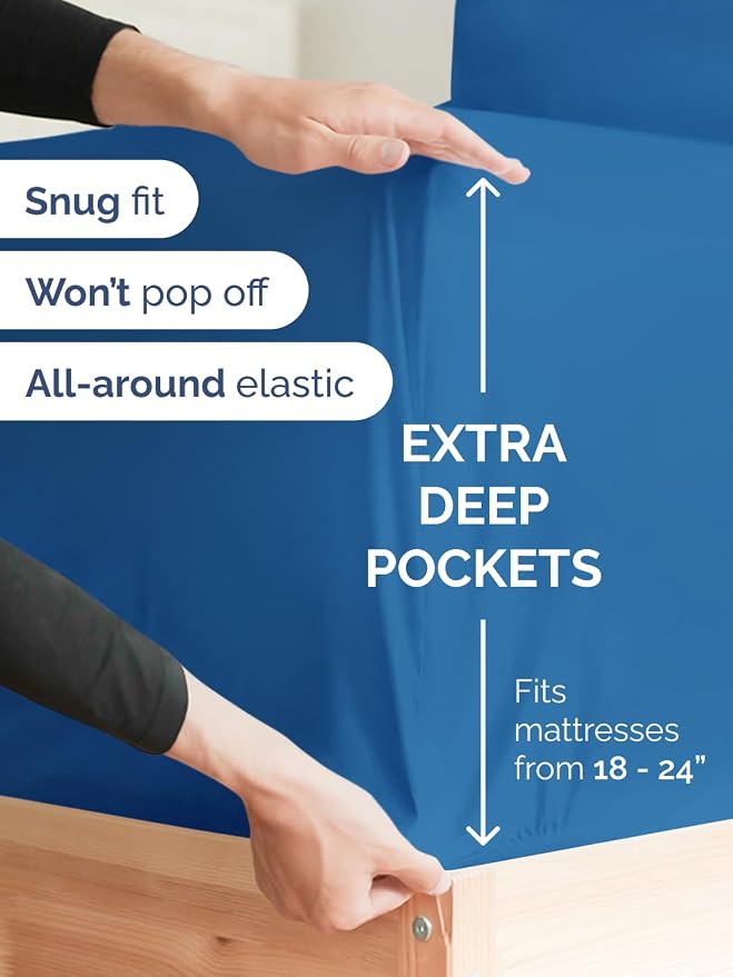 Extra Deep Twin Fitted Sheet - Image 2