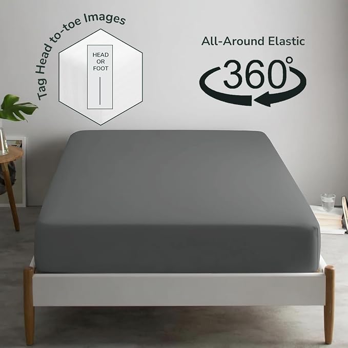 Feather & Stitch Fitted Bottom Sheet Only Full Size 500 TC-1 Piece 100% Cotton - Image 4